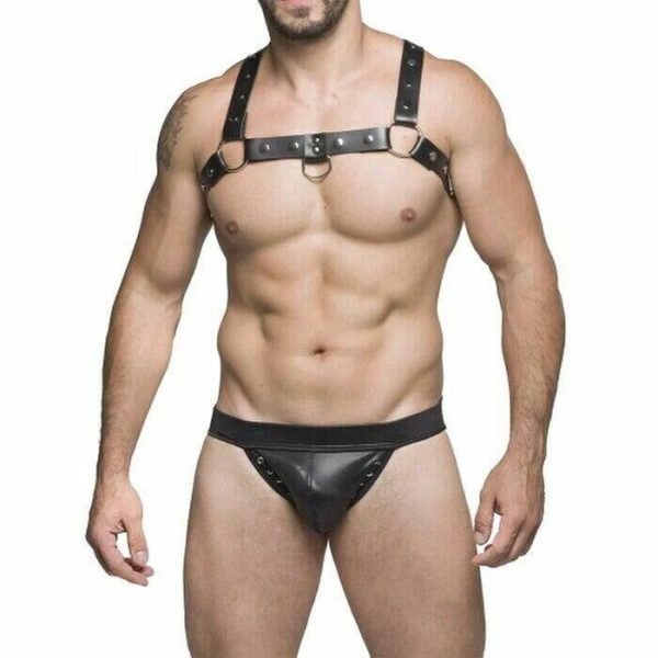 Cueca Jock Couro