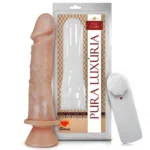 Prótese Realística com Ventosa e Vibro 15,3cm x 4cm